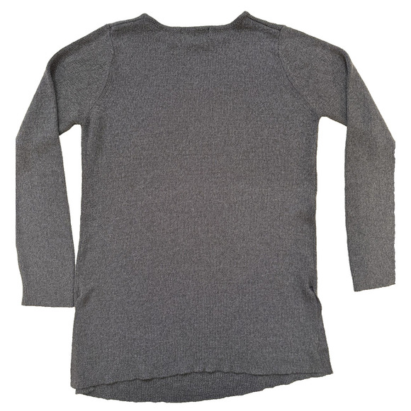 Express Sweater Womens XS Gray Long Sleeve Knit Pullover Lightweight Slit Hem - Picture 3 of 8